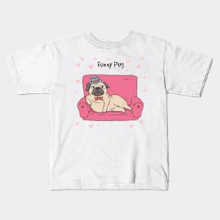 Relax pug Kids T-Shirt